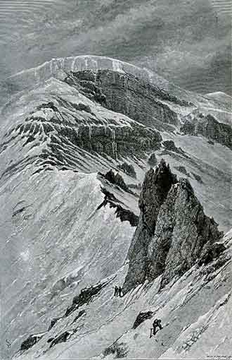 
Chimborazo woodcut by Edward Whymper - Travels Amongst the Great Andes of the Equator book 
